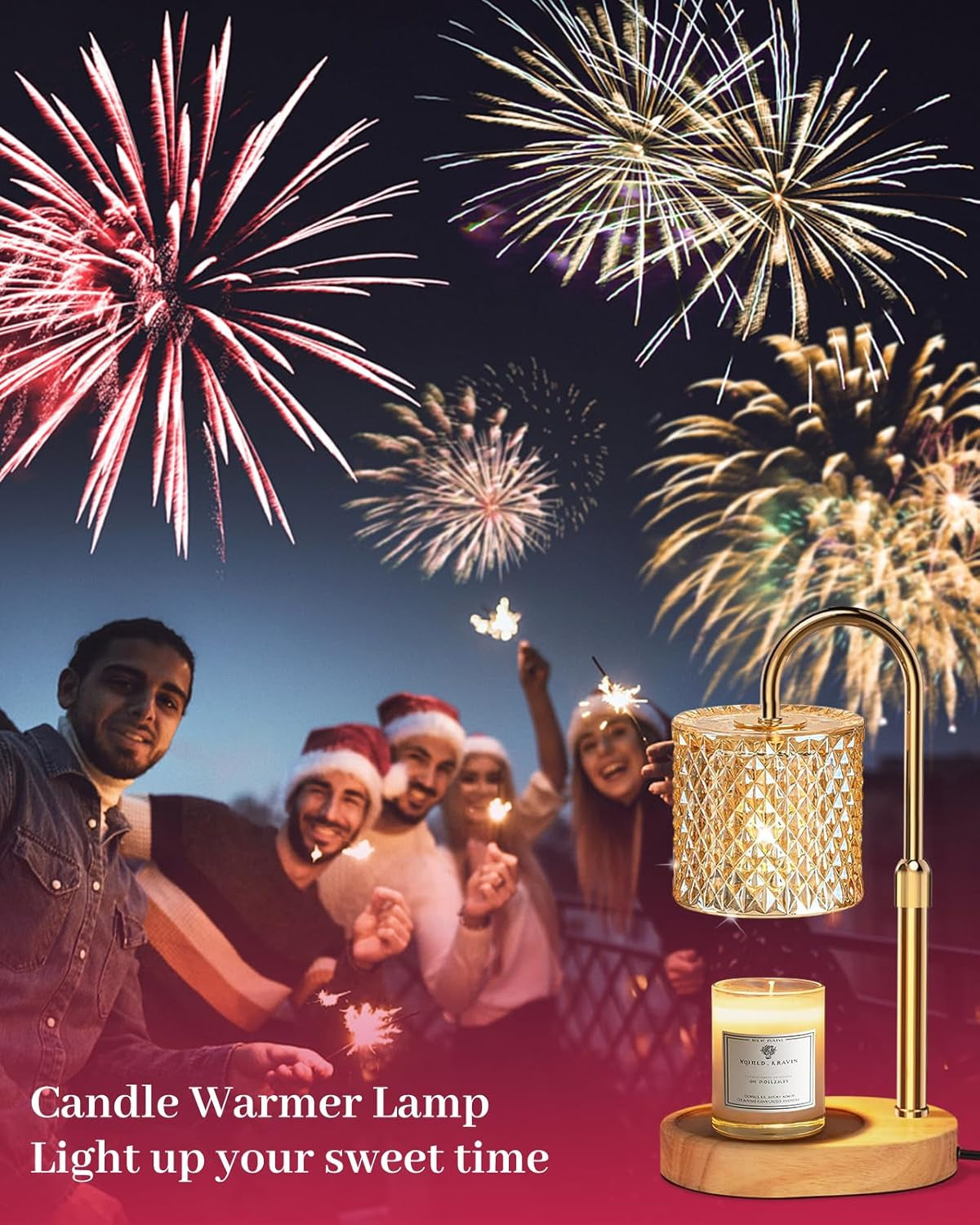 Elegant Adjustable Candle Warmer Lamp with Timer & Dimmer – Ideal Gift for New Homes, Birthdays, and Special Occasions for Women and Moms