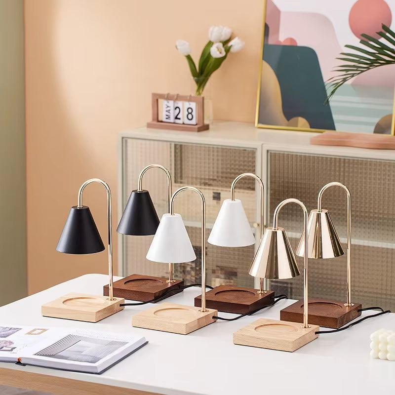 Elegant Black Marble Wax Warmer Lamp - Modern Aromatherapy Candle Melter for Wholesale