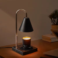 Elegant Black Marble Wax Warmer Lamp - Modern Aromatherapy Candle Melter for Wholesale