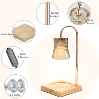 Stylish Gold Candle Warmer Lamp with Timer & Dimmer - Perfect for Jar Candles & Wax Melts, Ideal Gift for Her