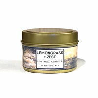 Lemongrass + Zest Aromatherapy Soy Wax Candle