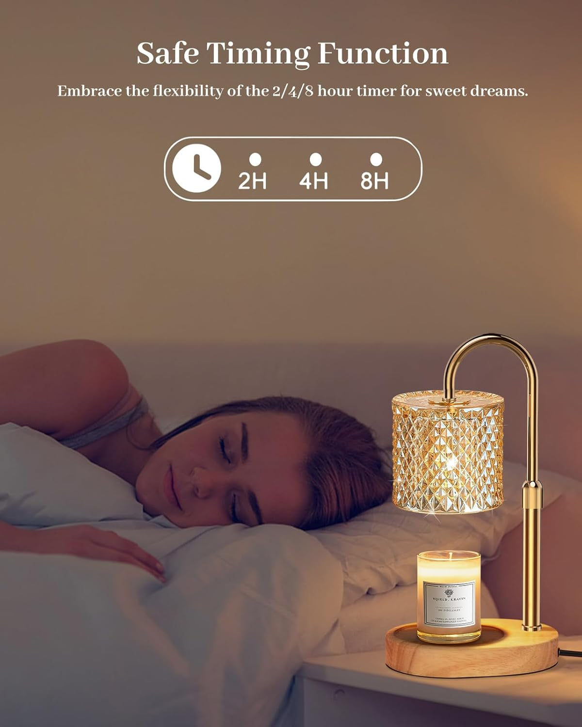 Elegant Adjustable Candle Warmer Lamp with Timer & Dimmer – Ideal Gift for New Homes, Birthdays, and Special Occasions for Women and Moms